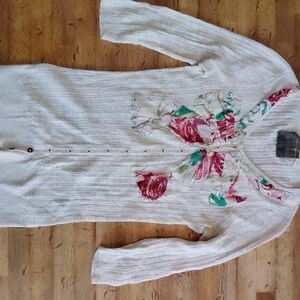 Floral Button-Up Women's Cardigan Coquette Cottage Whimsy